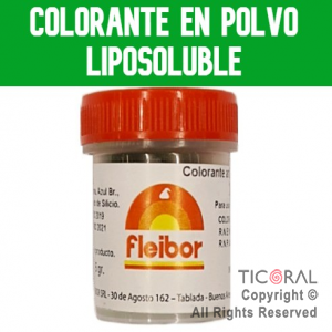 F.COLORANTE POLVO LIPOSOLUBLE VERDE 5GR x 4